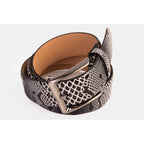 The Milano Black/White Leather Belt Limited Edition