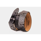 The Milano Black/White Leather Belt Limited Edition