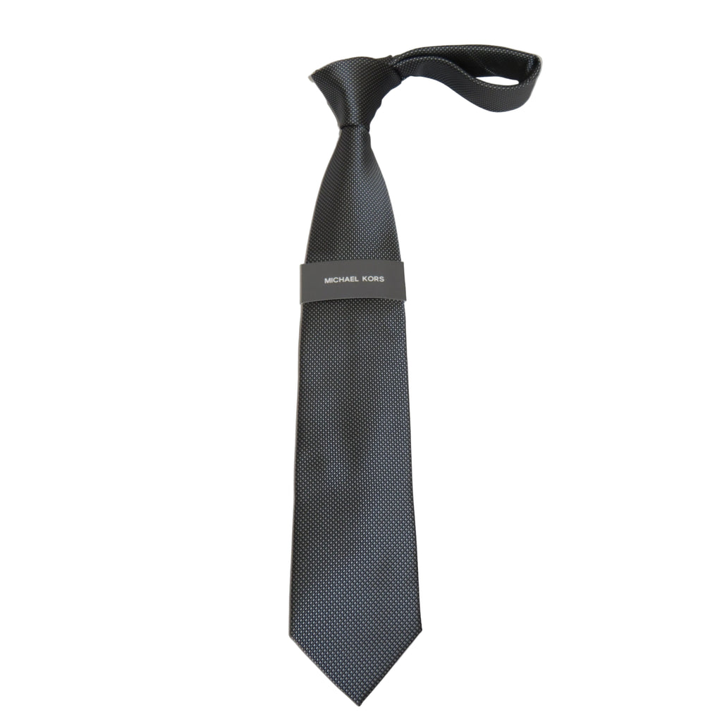 Men's Michael Kors Tie Classic Woven Silky Feel #MK-3 Gray Dots