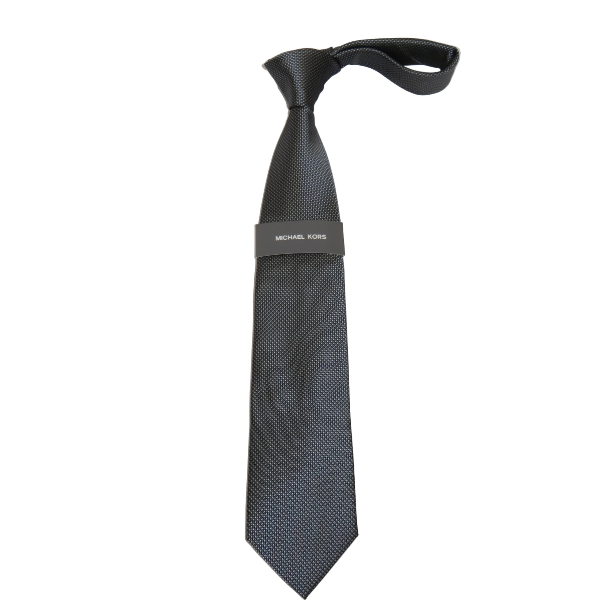 Men's Michael Kors Tie Classic Woven Silky Feel #MK-3 Gray Dots