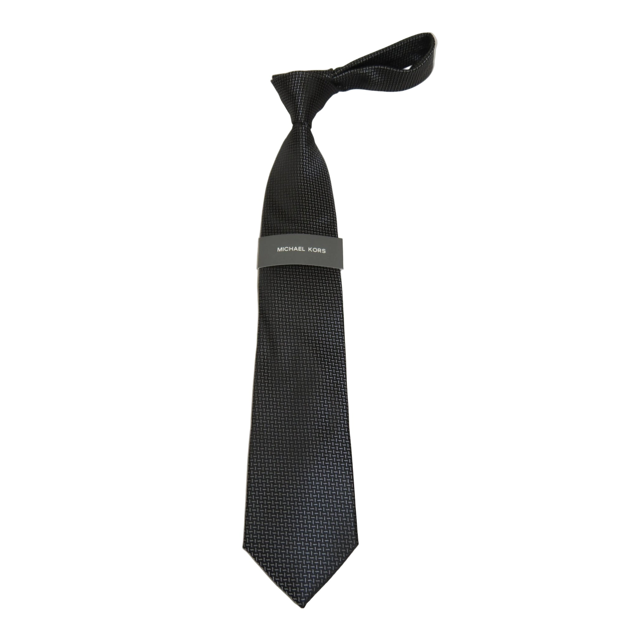 Men's Michael Kors Tie Classic Woven Silky Feel #MK-5 Black Gray