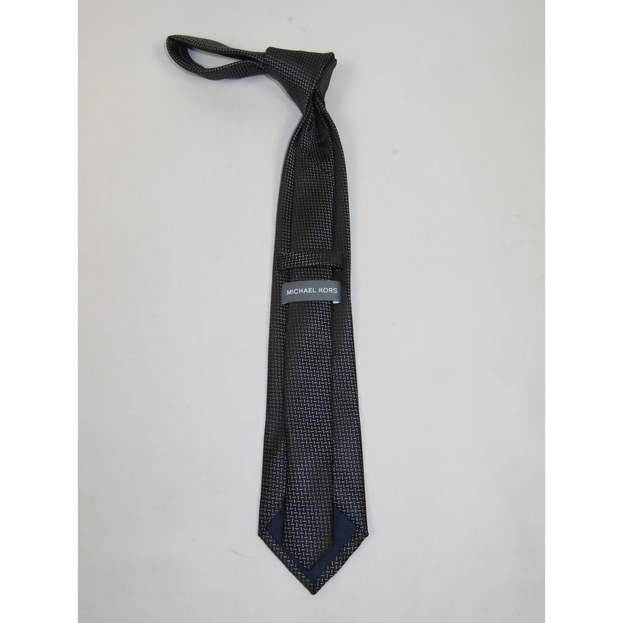 Men's Michael Kors Tie Classic Woven Silky Feel #MK-5 Black Gray