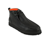 Men's TAYNO Wallabee Chukka Boots Smooth Leather Light Weight Mojave L Black