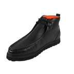 Men's TAYNO Wallabee Chukka Boots Smooth Leather Light Weight Mojave L Black