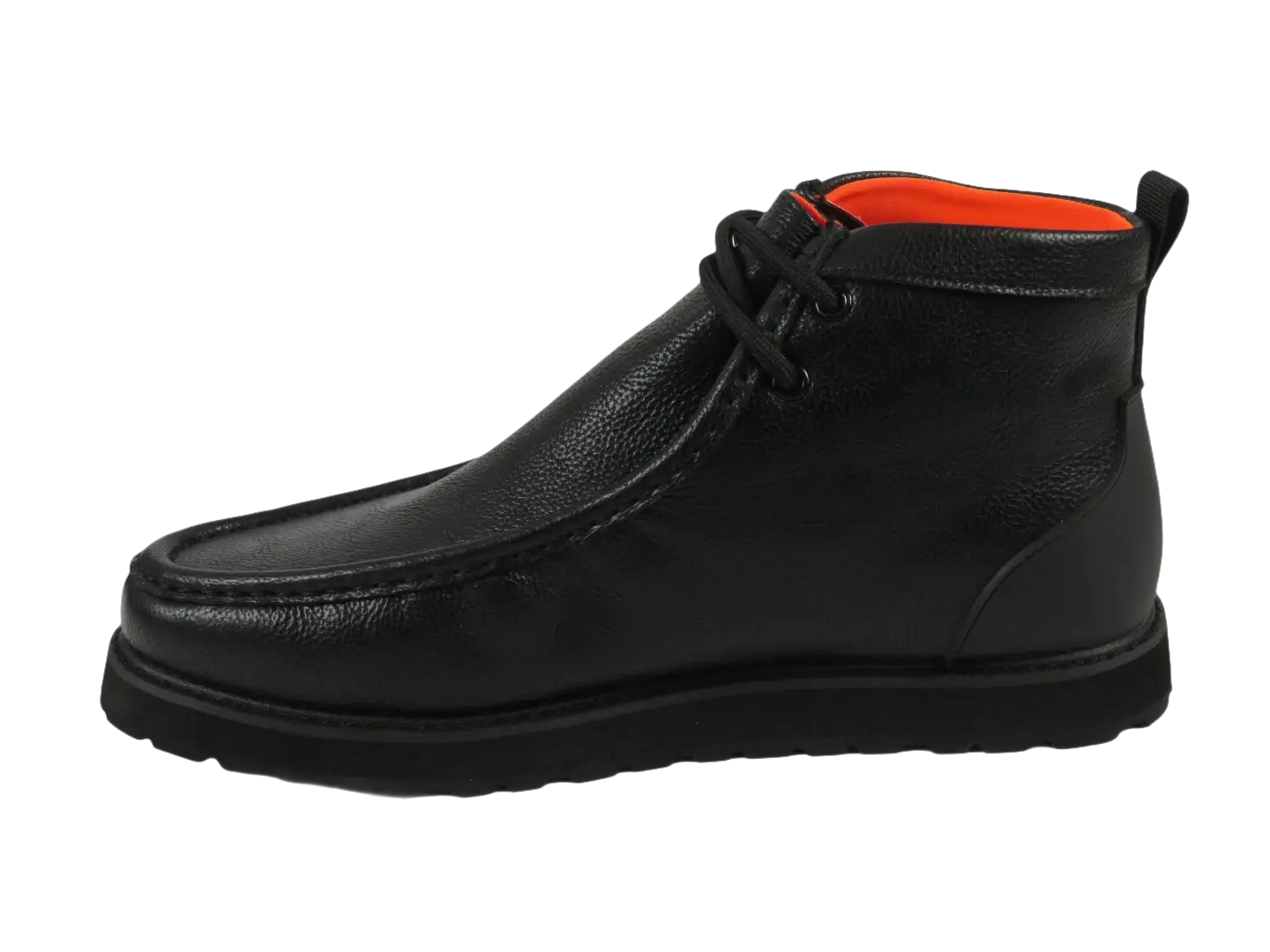 Men's TAYNO Wallabee Chukka Boots Smooth Leather Light Weight Mojave L Black