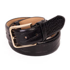 The Monaco Black Leather Belt