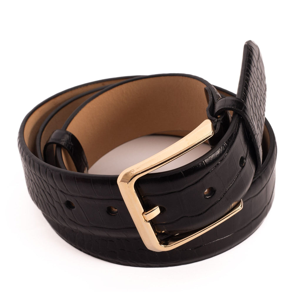 The Monaco Black Leather Belt