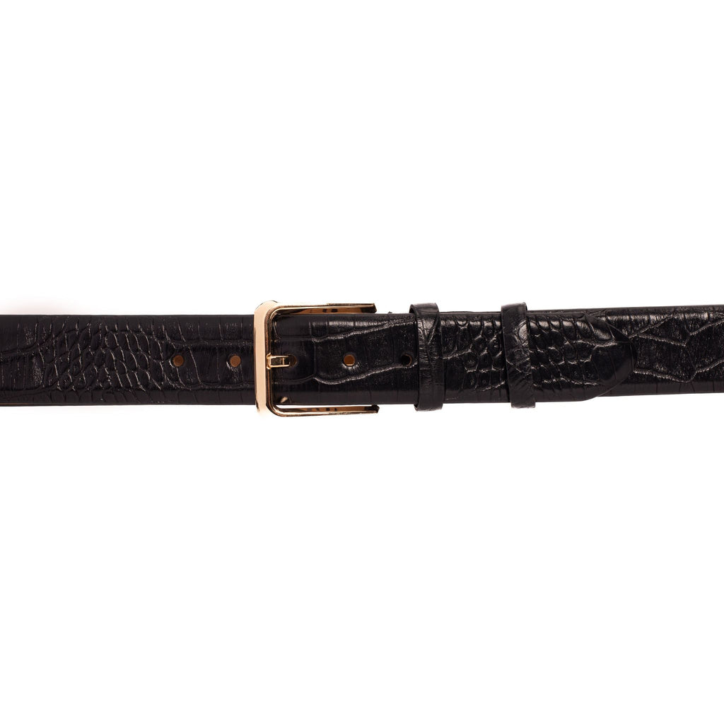 The Monaco Black Leather Belt