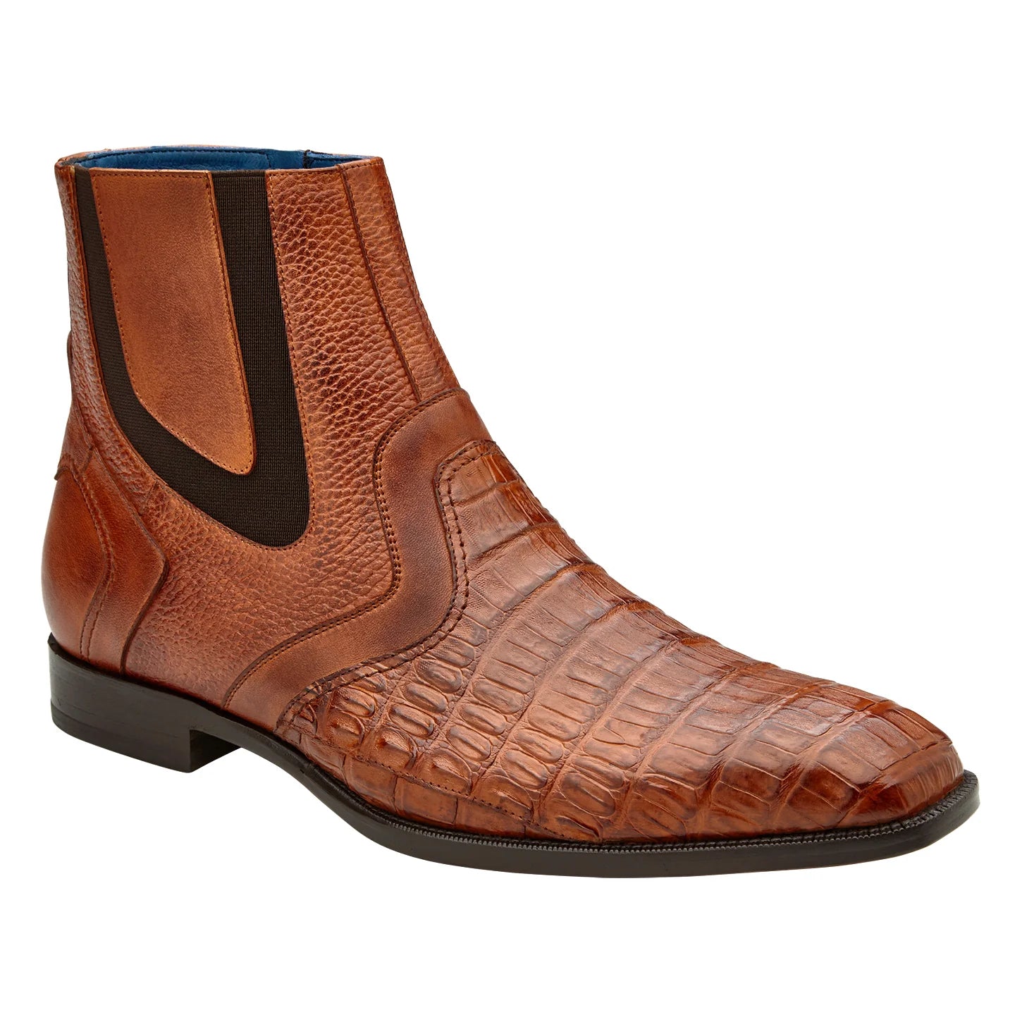 Belvedere Monte Genuine Caiman Crocodile Italian Leather Zipper Boot Ant. Sport R102