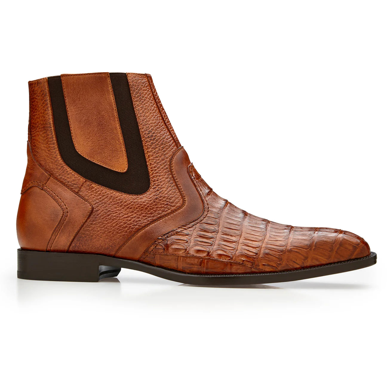 Belvedere Monte Genuine Caiman Crocodile Italian Leather Zipper Boot Ant. Sport R102