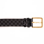 The Monte Carlo Black Leather Belt