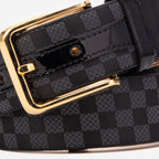 The Monte Carlo Black Leather Belt