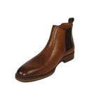 Men's Slip On Boot STEVE MADDEN Leather Upper Plain Toe Montreux Tan
