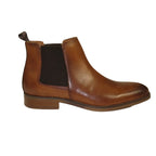 Men's Slip On Boot STEVE MADDEN Leather Upper Plain Toe Montreux Tan