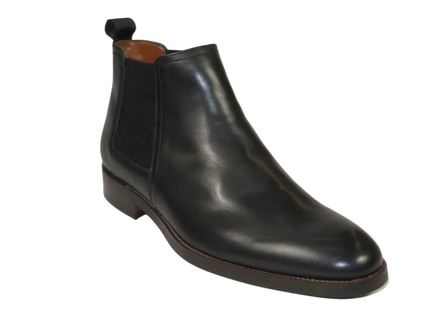 Men's Slip On Boot STEVE MADDEN Leather Upper Plain Toe Montreux Black