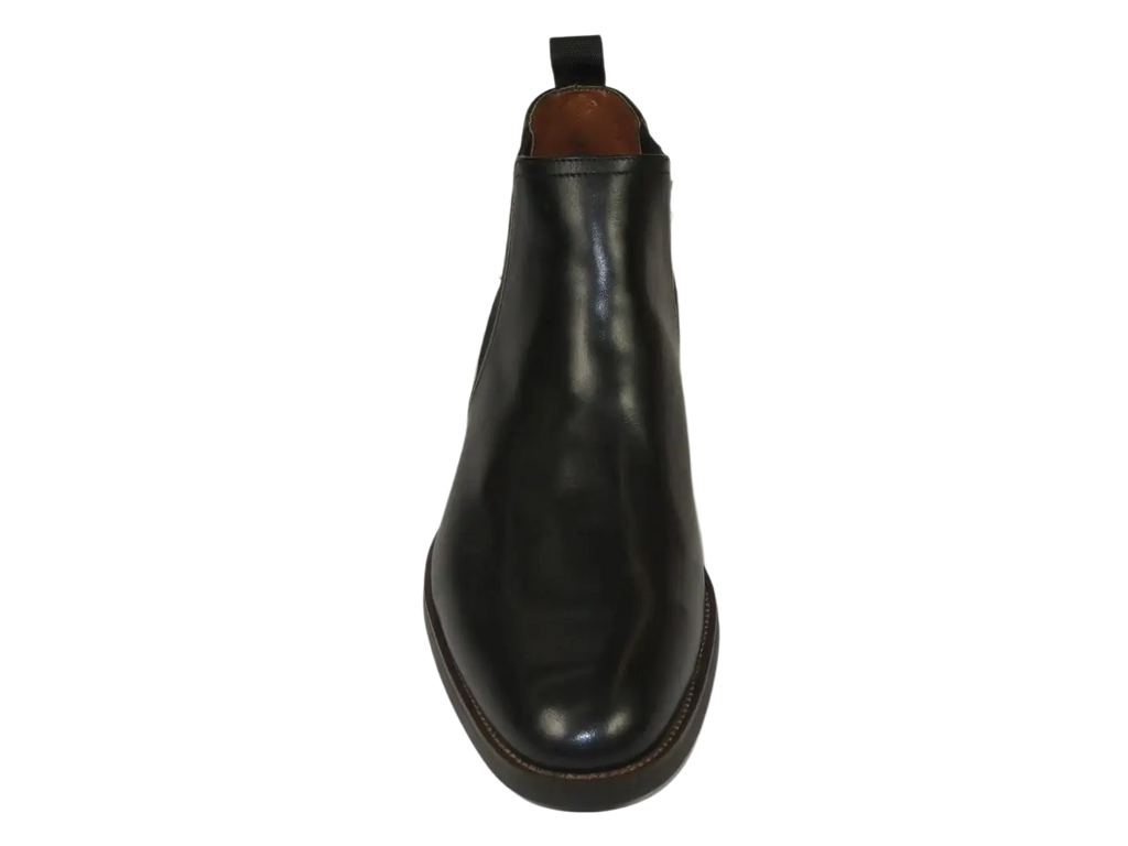 Men's Slip On Boot STEVE MADDEN Leather Upper Plain Toe Montreux Black