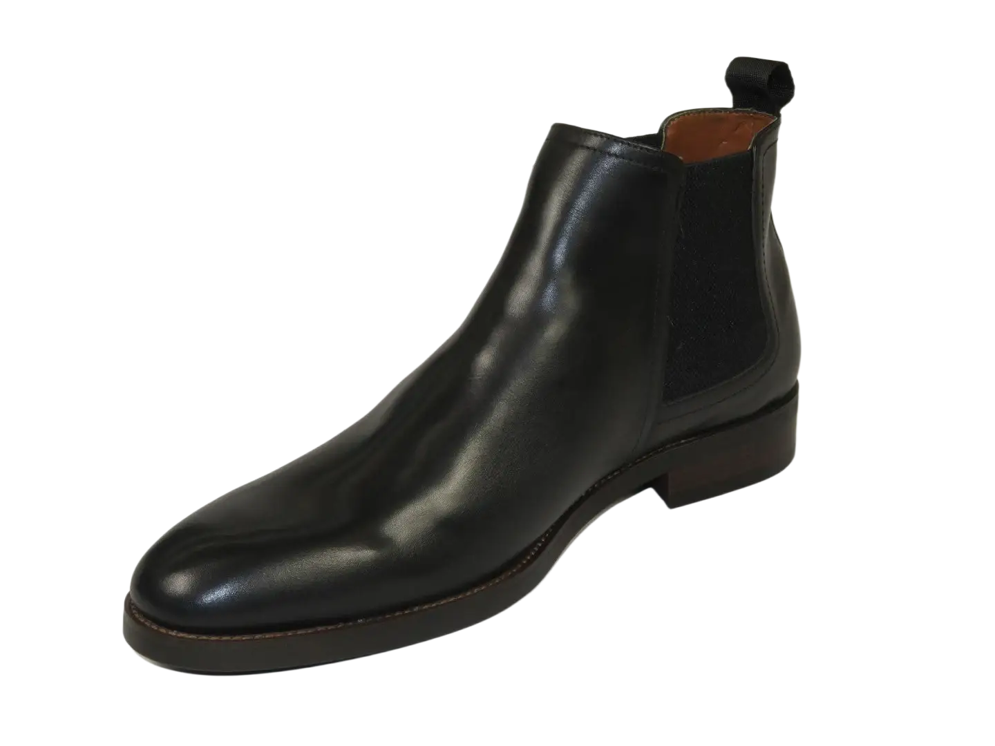 Men's Slip On Boot STEVE MADDEN Leather Upper Plain Toe Montreux Black