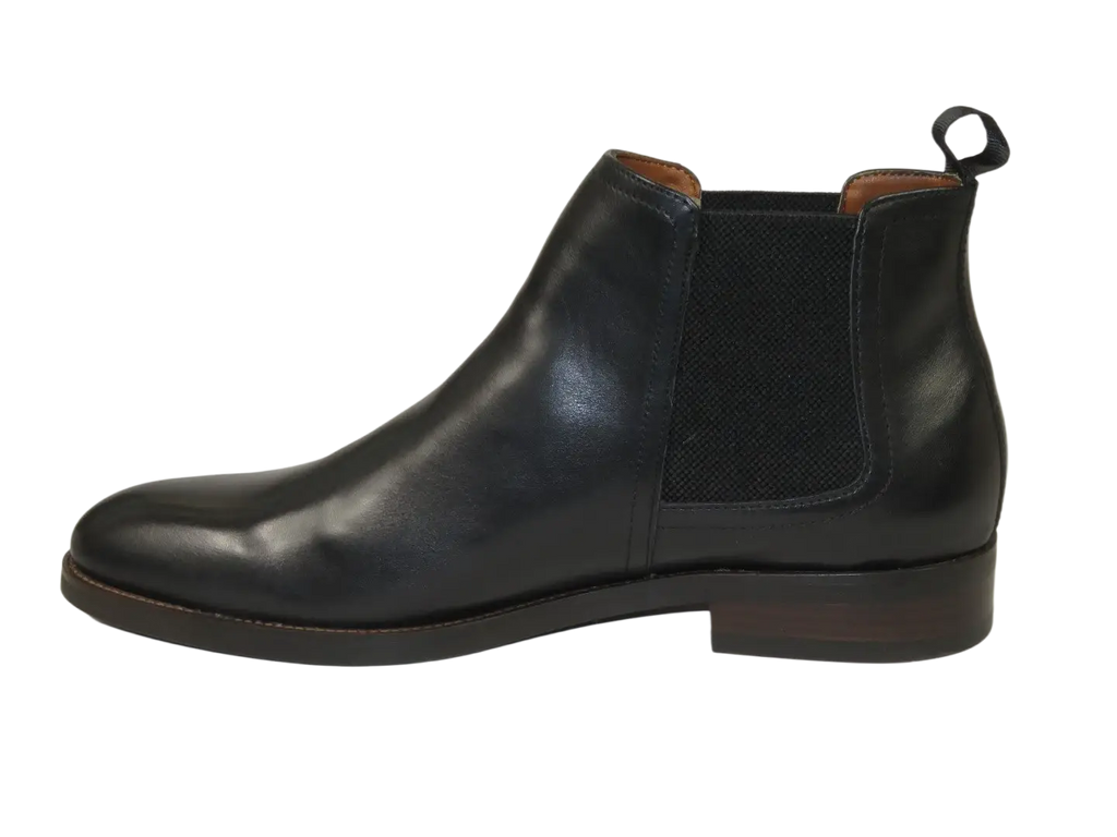 Men's Slip On Boot STEVE MADDEN Leather Upper Plain Toe Montreux Black