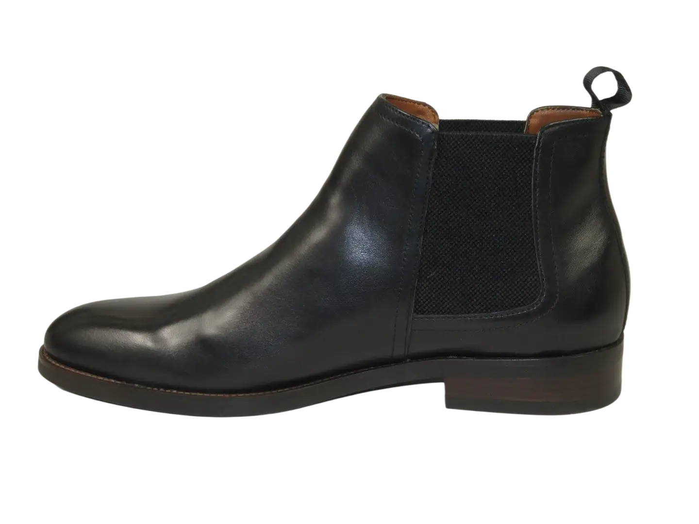 Men's Slip On Boot STEVE MADDEN Leather Upper Plain Toe Montreux Black