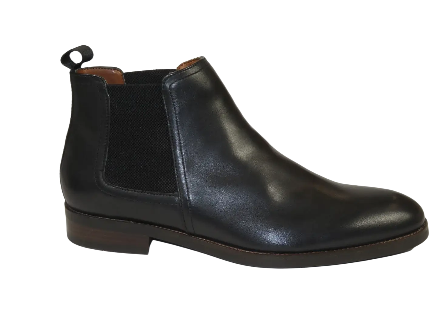 Men's Slip On Boot STEVE MADDEN Leather Upper Plain Toe Montreux Black