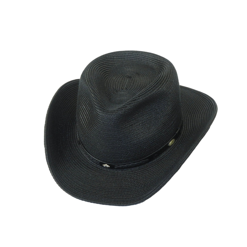 Men's Nashville Bruno Capelo Braided Straw Hat Curled Brim NA340 Black