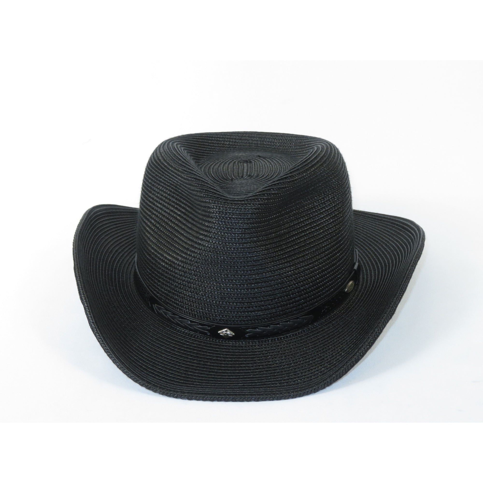 Men's Nashville Bruno Capelo Braided Straw Hat Curled Brim NA340 Black
