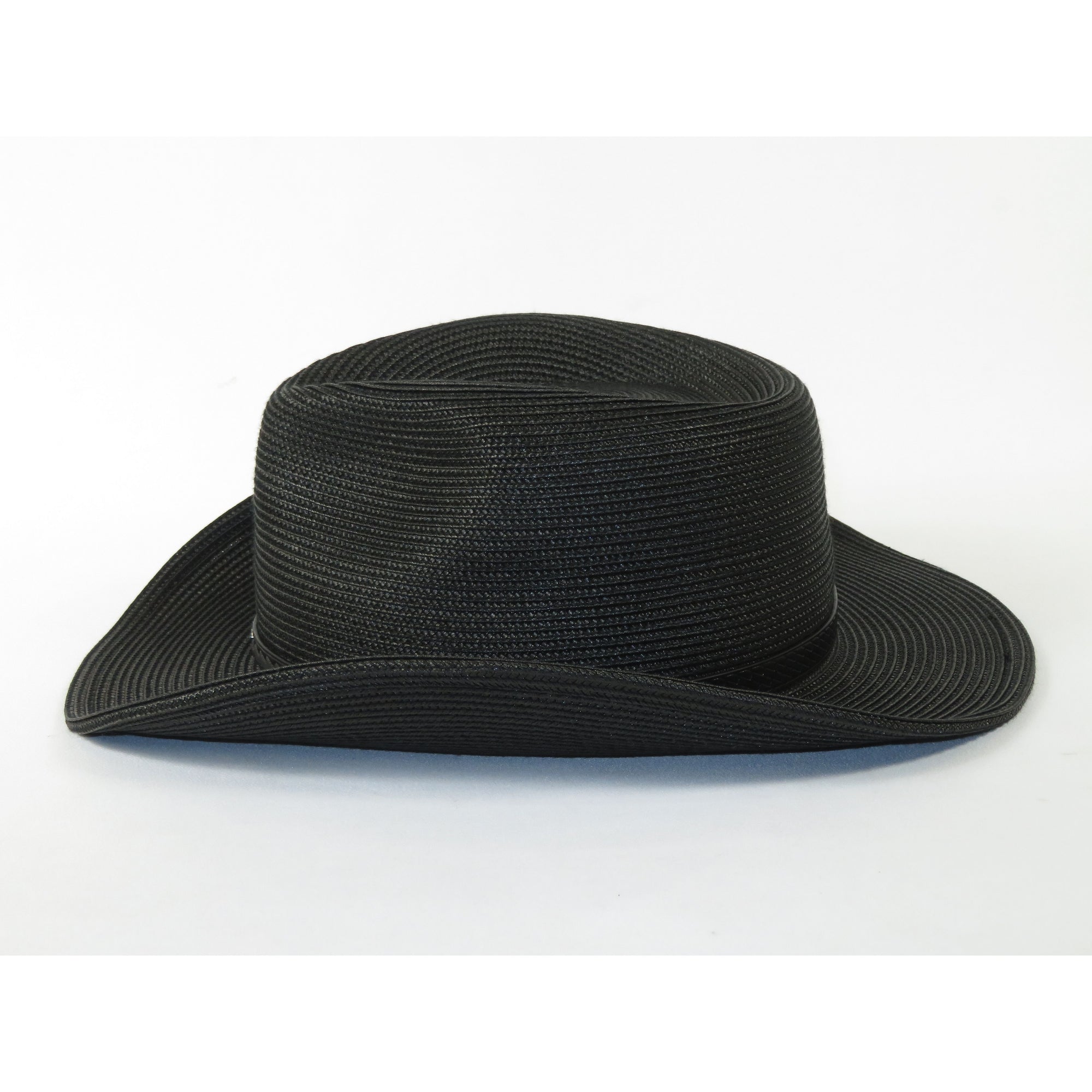 Men's Nashville Bruno Capelo Braided Straw Hat Curled Brim NA340 Black