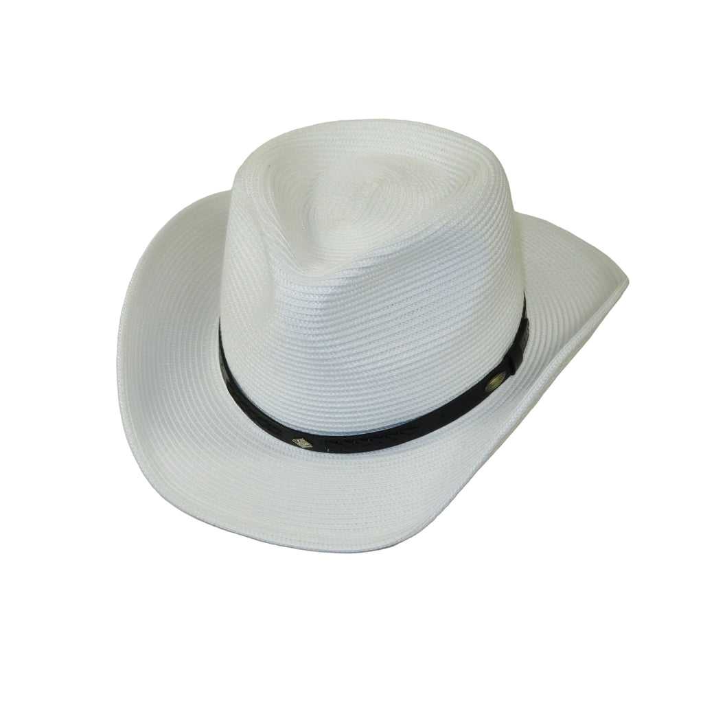 Men's Nashville Bruno Capelo Braided Straw Hat Curled Brim NA341 White