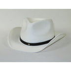 Men's Nashville Bruno Capelo Braided Straw Hat Curled Brim NA341 White