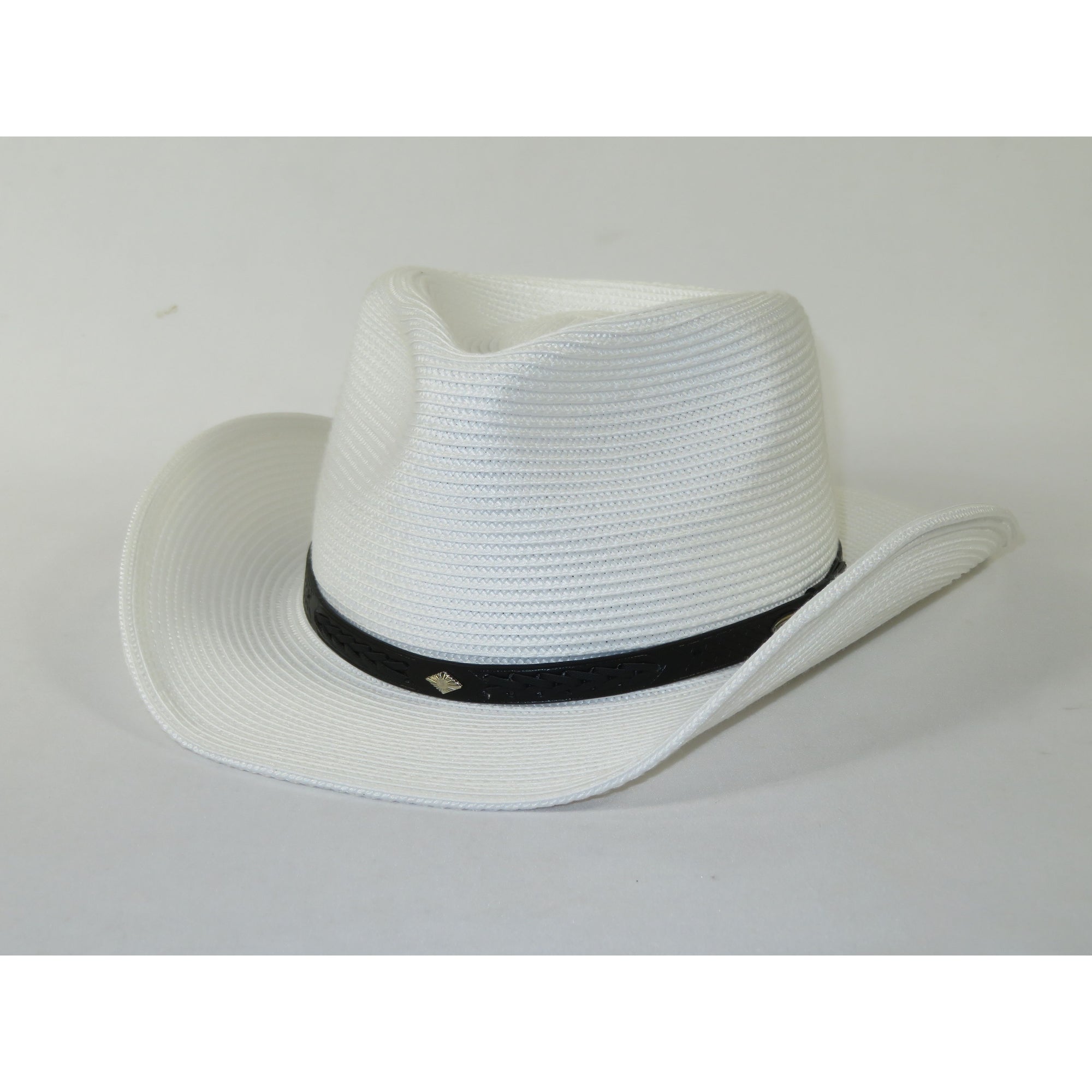Men's Nashville Bruno Capelo Braided Straw Hat Curled Brim NA341 White
