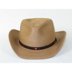 Men's Nashville Bruno Capelo Braided Straw Hat Curled Brim NA342 Cognac