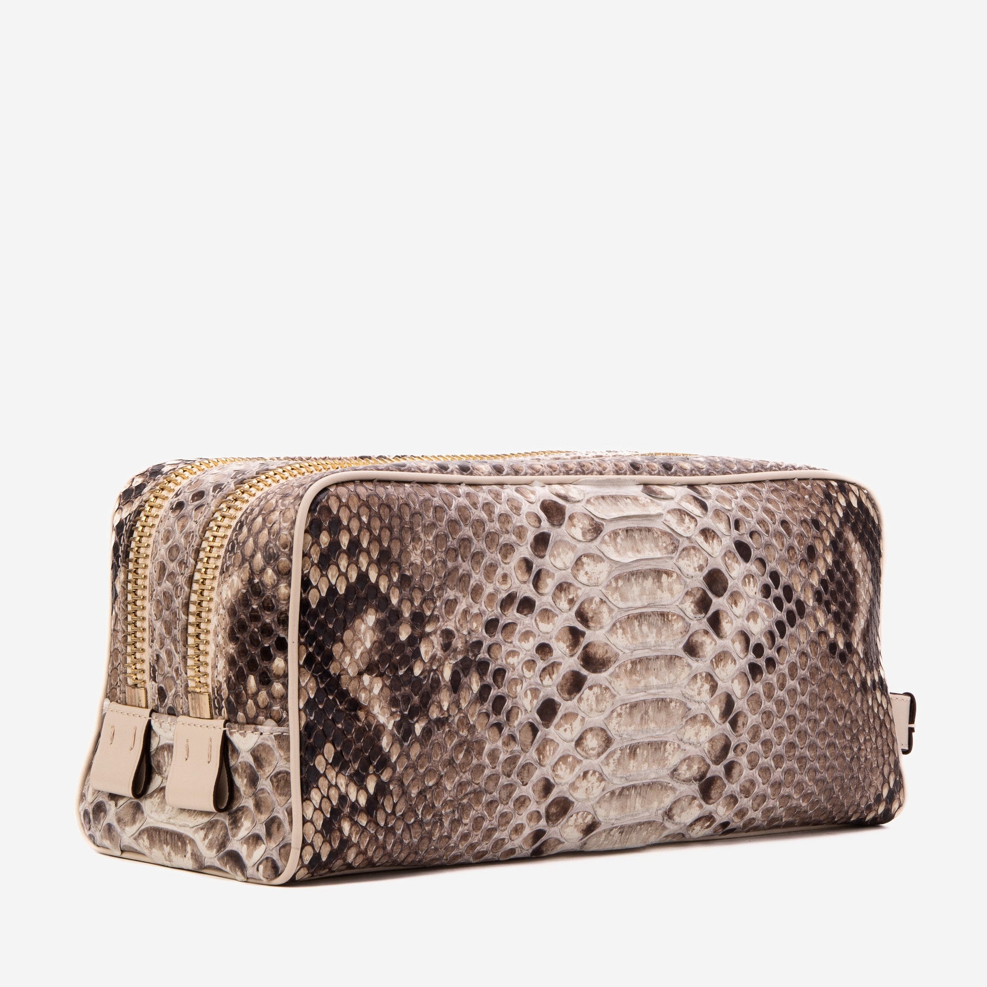 The Belluno Naturel Python Leather Men’s Essentials Bag