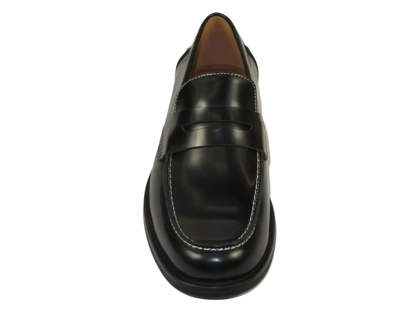 Men's Shoes STEVE MADDEN Leather Upper Penny Slip on Natan Black