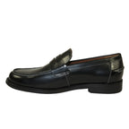 Men's Shoes STEVE MADDEN Leather Upper Penny Slip on Natan Black