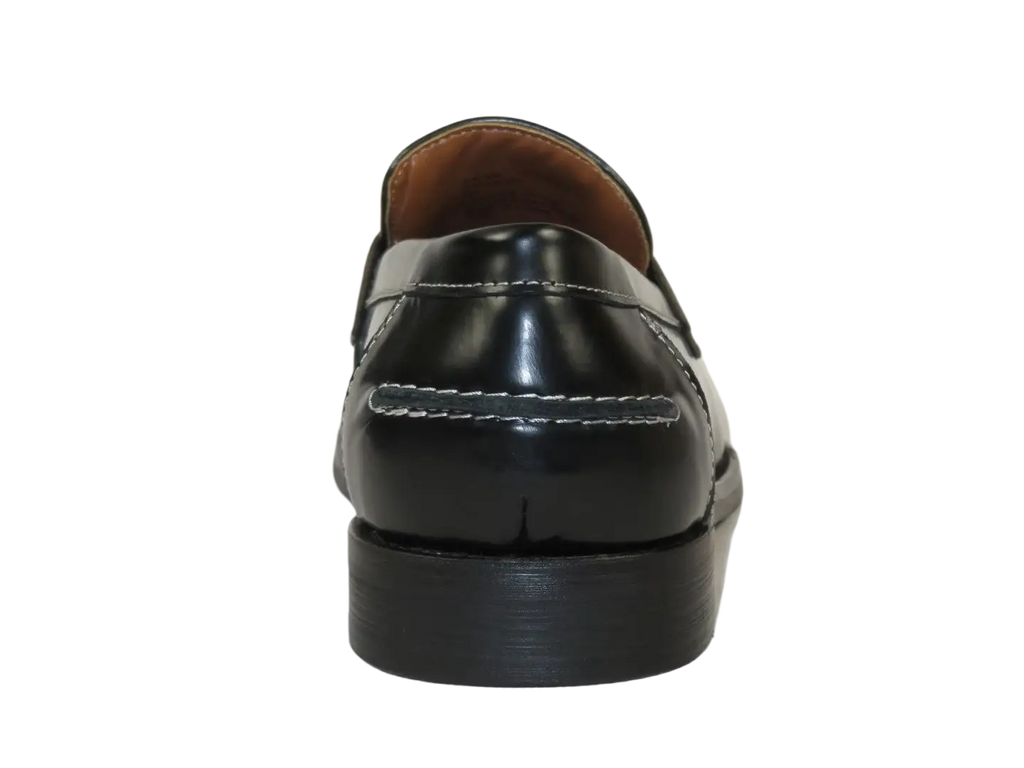 Men's Shoes STEVE MADDEN Leather Upper Penny Slip on Natan Black