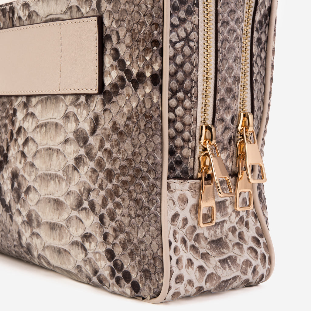 The Cortona Naturel Python Leather Men’s Laptop Briefcase