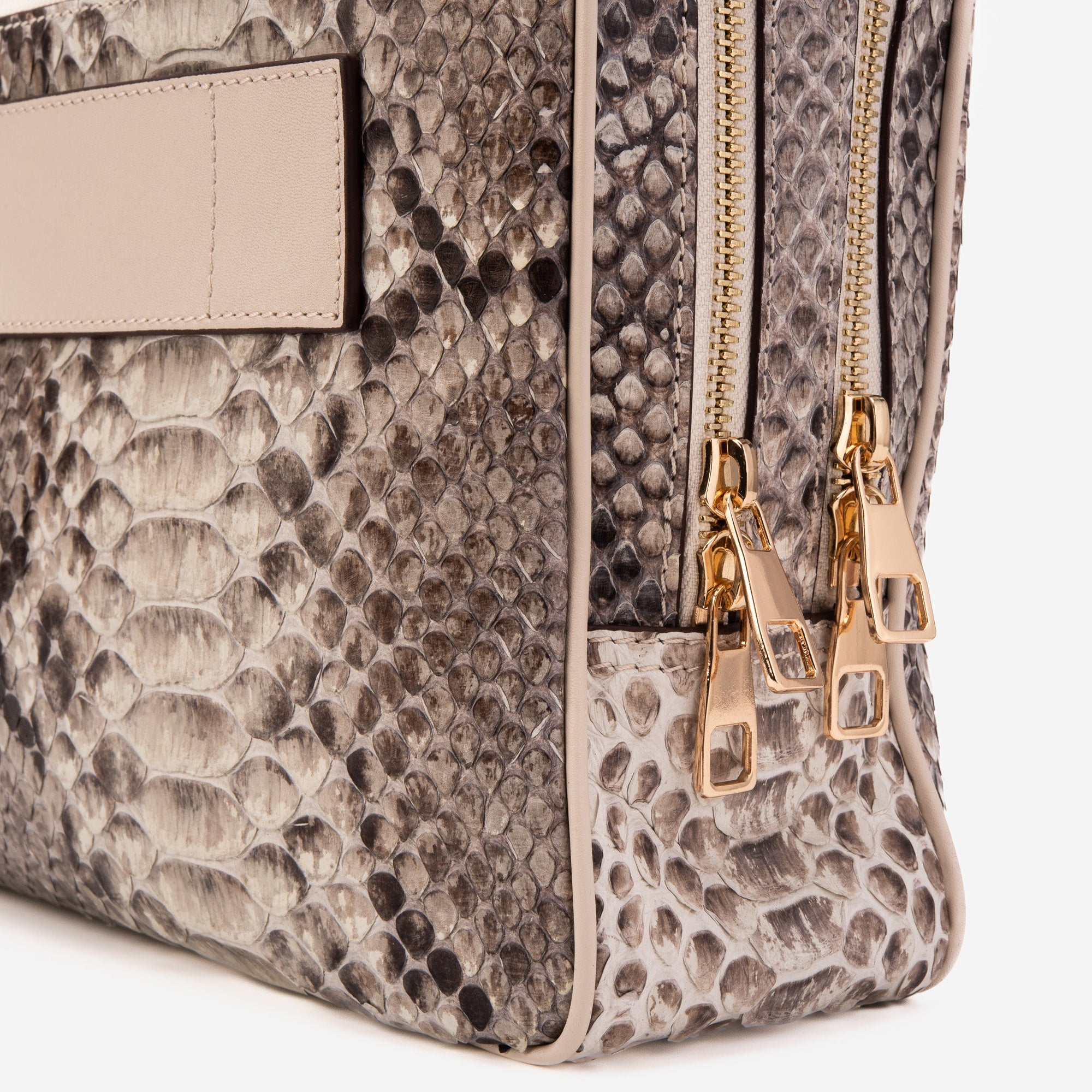 The Cortona Naturel Python Leather Men’s Laptop Briefcase