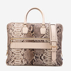 The Cortona Naturel Python Leather Men’s Laptop Briefcase