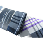 Men's  Nautica Tie and Hankie Set Woven Silky Feel #Nautica-2 Lavender