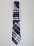 Men's  Nautica Tie and Hankie Set Woven Silky Feel #Nautica-2 Lavender