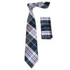 Men's  Nautica Tie and Hankie Set Woven Silky Feel #Nautica-2 Lavender