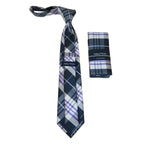 Men's  Nautica Tie and Hankie Set Woven Silky Feel #Nautica-2 Lavender