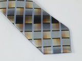 Men's  Nautica Tie/Hankie/Tie Bar Set Woven Silky Feel #Nautica-8 Tan Gray