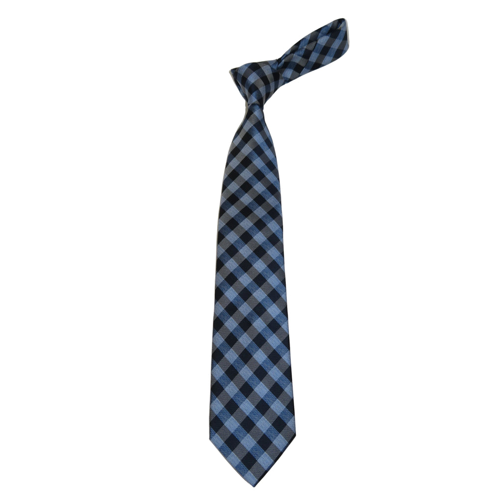 Men's Nautica Tie Woven Silky Feel #Nautica-11 Sky Blue Checkers