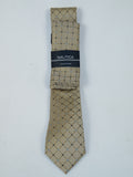 Men's  Nautica Tie and Hankie Set Woven Silky Feel #Nautica-1 Beige