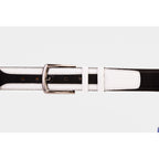 The Neiva Black/White Leather Belt