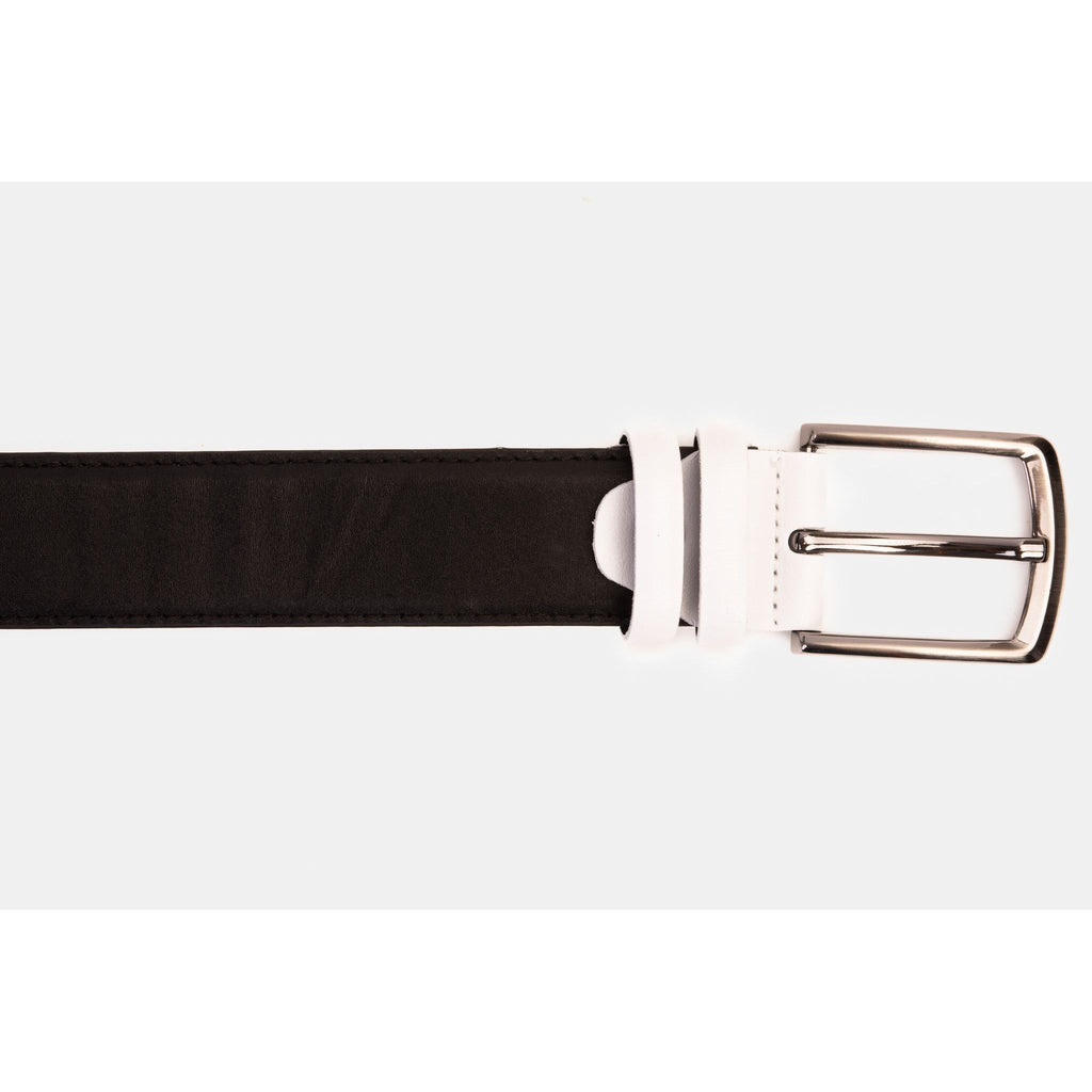 The Neiva Black/White Leather Belt