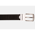 The Neiva Black/White Leather Belt