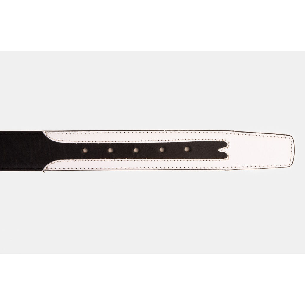 The Neiva Black/White Leather Belt