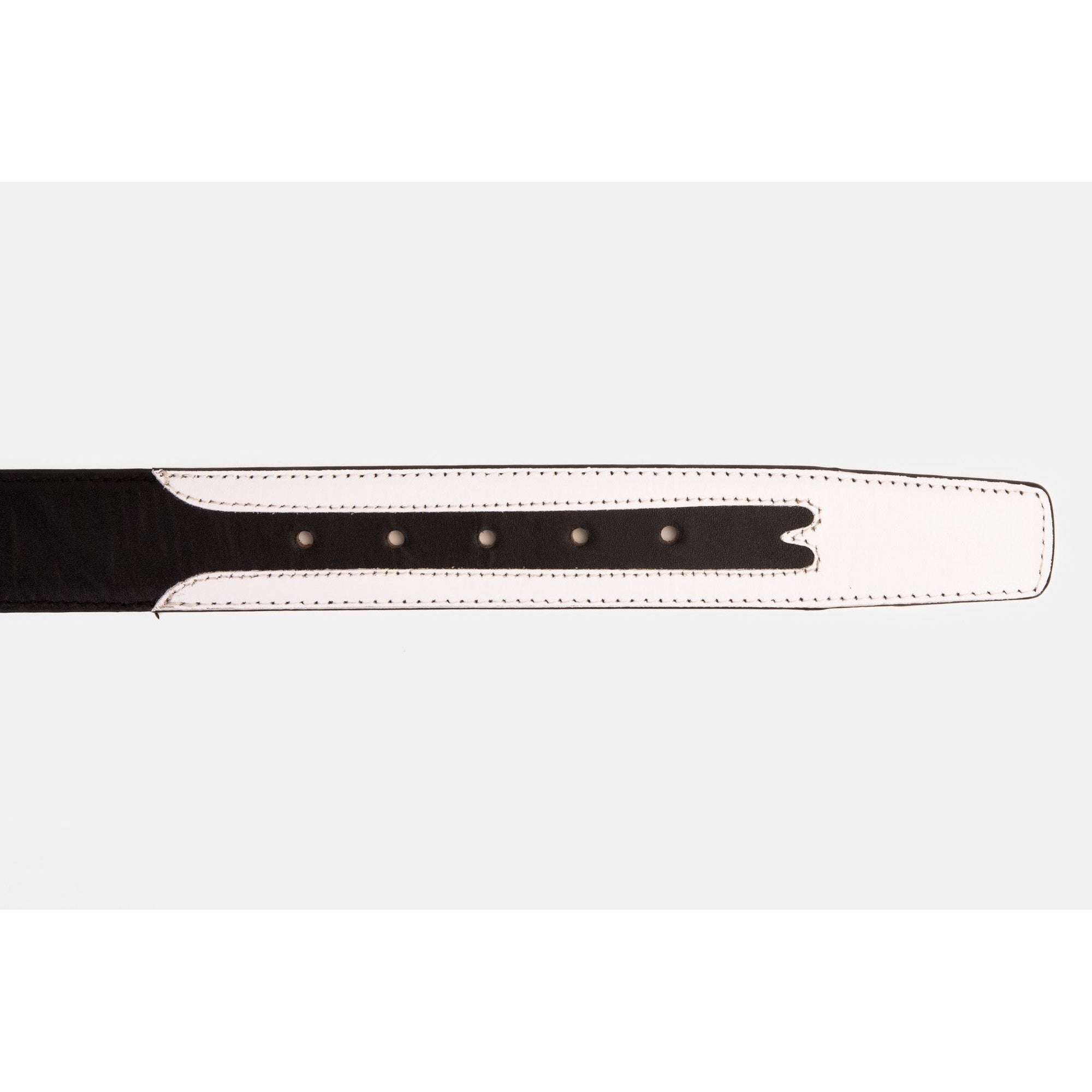 The Neiva Black/White Leather Belt